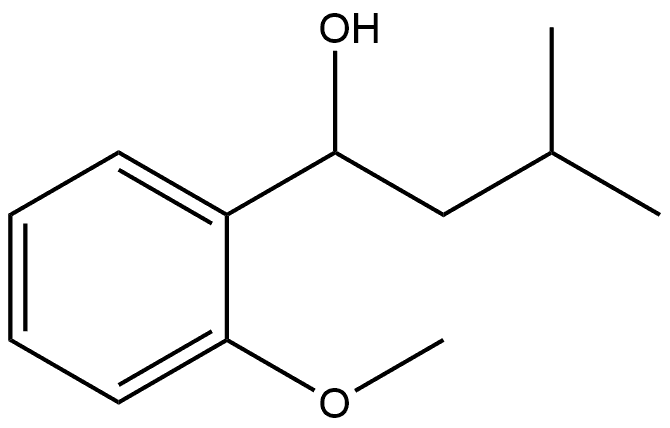 1-(2-methoxyphenyl)-3-methylbutan-1-ol 结构式