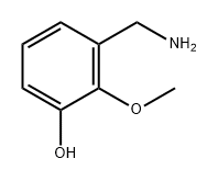 3-(氨甲基)-2-甲氧基苯酚 结构式