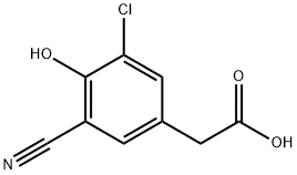 Benzeneacetic acid, 3-chloro-5-cyano-4-hydroxy- 结构式