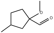 1-methoxy-3-methylcyclopentane-1-carbaldehyde 结构式