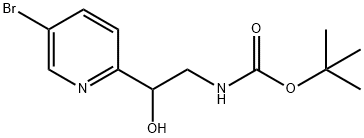 1,1-二甲基乙基N-[2-(5-溴-2-吡啶基)-2-羟乙基]氨基甲酸酯 结构式