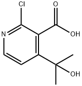 3-Pyridinecarboxylic acid, 2-chloro-4-(1-hydroxy-1-methylethyl)- 结构式