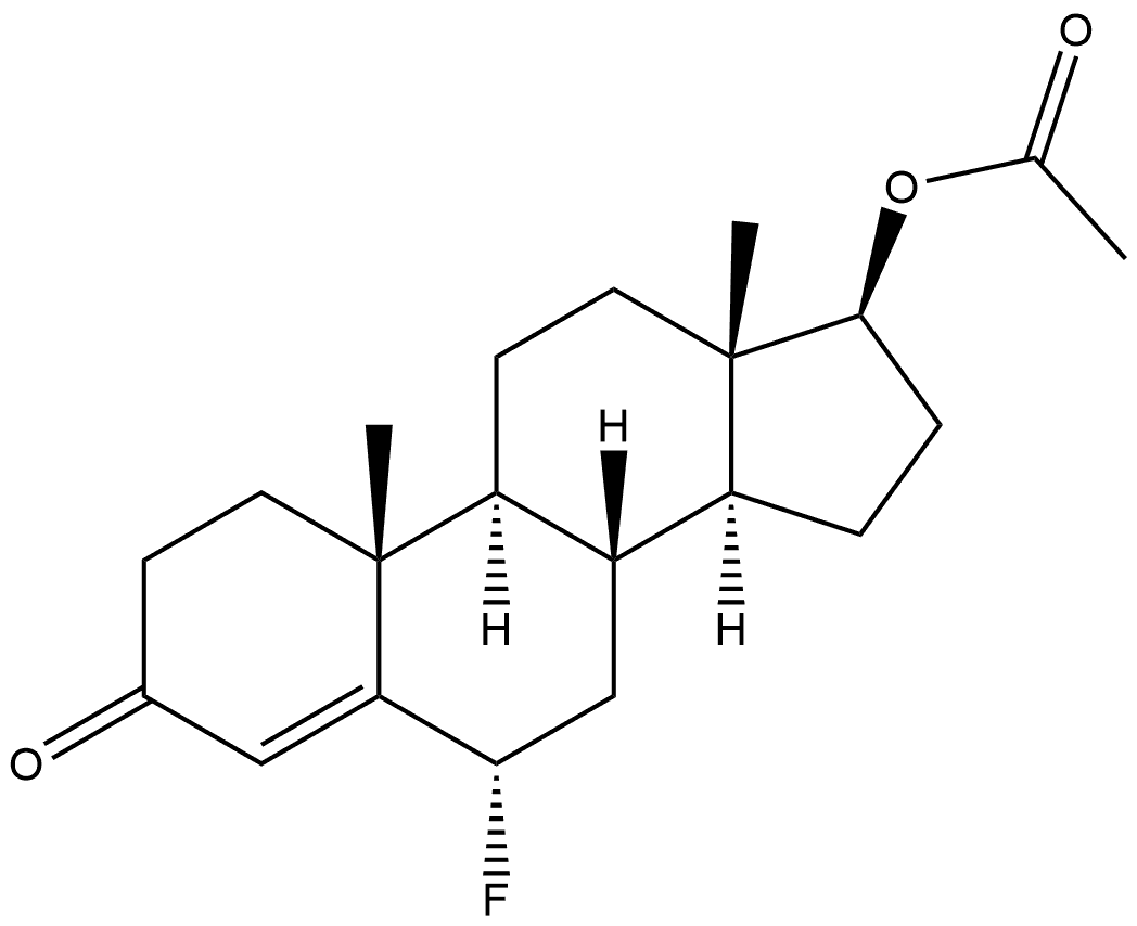 17β-(Acetyloxy)-6α-fluoroandrost-4-en-3-one 结构式