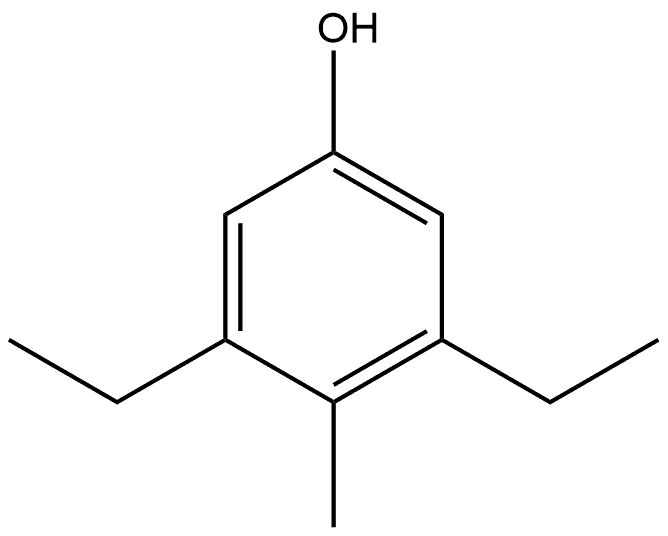 Phenol, 3,5-diethyl-4-methyl- 结构式