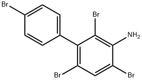 [1,1'-Biphenyl]-3-amine, 2,4,4',6-tetrabromo- 结构式