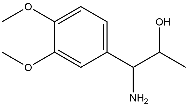 1-AMINO-1-(3,4-DIMETHOXYPHENYL)PROPAN-2-OL 结构式