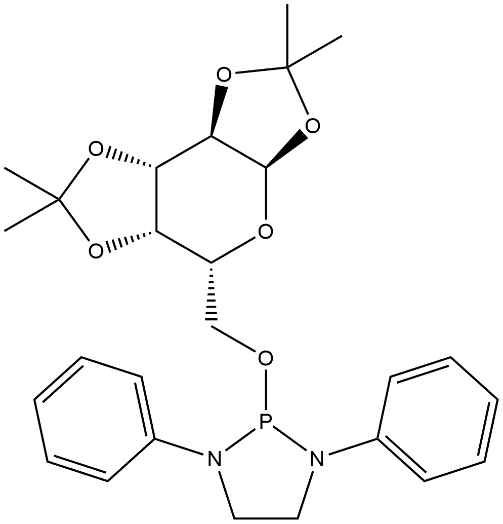 α-D-Galactopyranose, 6-O-(1,3-diphenyl-1,3,2-diazaphospholidin-2-yl)-1,2:3,4-bis-O-(1-methylethylidene)- 结构式