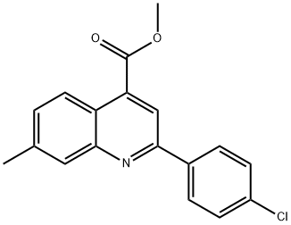 2-(4-氯苯基)-7-甲基-4-喹啉甲酸甲酯 结构式