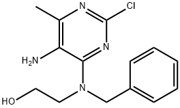 Ethanol, 2-[(5-amino-2-chloro-6-methyl-4-pyrimidinyl)(phenylmethyl)amino]- 结构式