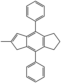 S-苯并二苯,1,2,3,5-四氢-6-甲基-4,8-二苯基- 结构式