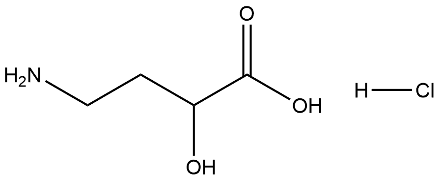 4-amino-2-hydroxybutanoic?acid hydrochloride 结构式