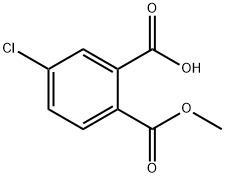 5-氯-2-(甲氧羰基)苯甲酸 结构式