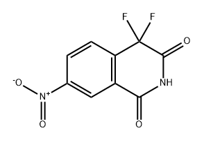 4,4-二氟-7-硝基异喹啉-1,3(2H,4H)-二酮 结构式