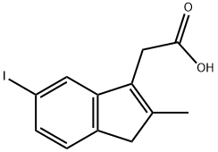 5-碘-2-甲基茚-3-乙酸 结构式