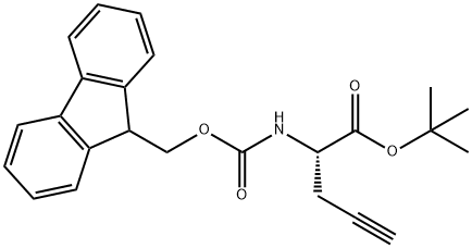 4-Pentynoic acid, 2-[[(9H-fluoren-9-ylmethoxy)carbonyl]amino]-, 1,1-dimethylethyl ester, (2S)- 结构式