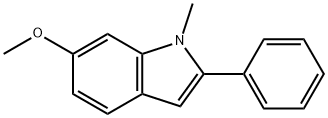 6-Methoxy-1-methyl-2-phenyl-1H-indole 结构式