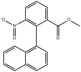 Benzoic acid, 2-(1-naphthalenyl)-3-nitro-, methyl ester 结构式