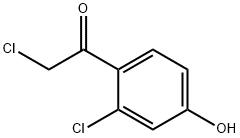 Ethanone, 2-chloro-1-(2-chloro-4-hydroxyphenyl)- 结构式