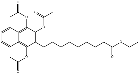 2-Naphthalenenonanoic acid, 1,3,4-tris(acetyloxy)-, ethyl ester 结构式