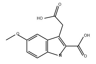 1H-Indole-3-acetic acid, 2-carboxy-5-methoxy- 结构式