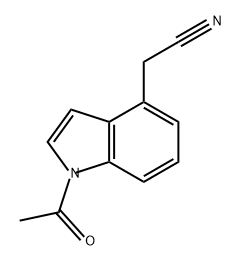 1H-Indole-4-acetonitrile, 1-acetyl- 结构式