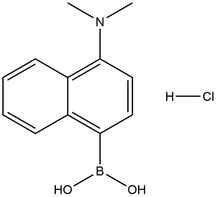 (4-(dimethylamino)naphthalen-1-yl)boronic acid 结构式