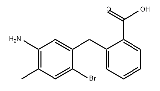 Benzoic acid, 2-[(5-amino-2-bromo-4-methylphenyl)methyl]- 结构式