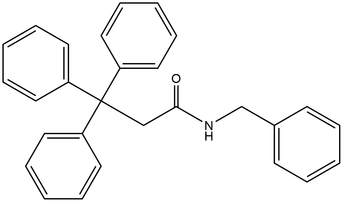 β,β-Diphenyl-N-(phenylmethyl)benzenepropanamide 结构式