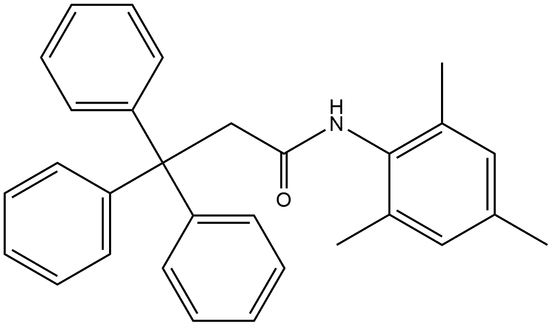 β,β-Diphenyl-N-(2,4,6-trimethylphenyl)benzenepropanamide 结构式