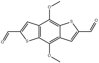 苯并[1,2-B:4,5-B']二噻吩-2,6-二甲醛,4,8-二甲氧基-(9CI) 结构式