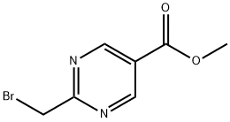 5-Pyrimidinecarboxylic acid, 2-(bromomethyl)-, methyl ester 结构式
