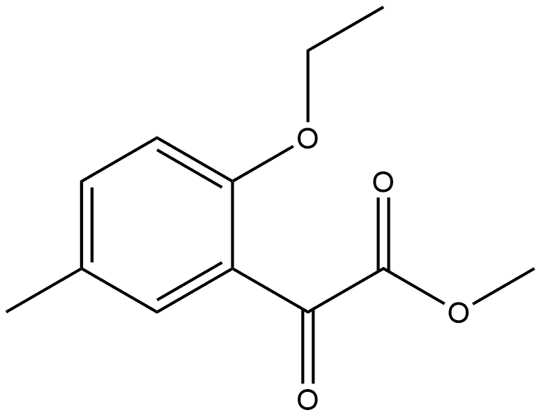 Methyl 2-ethoxy-5-methyl-α-oxobenzeneacetate 结构式