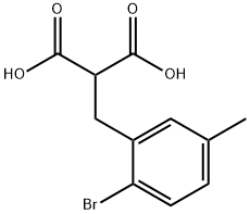 Propanedioic acid, 2-[(2-bromo-5-methylphenyl)methyl]- 结构式