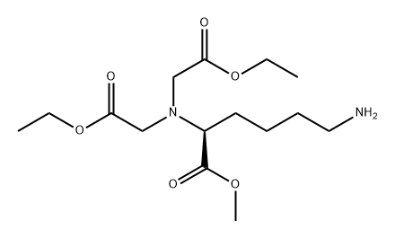 2,2'-((6-氨基-1-甲氧基-1-氧代己烷-2-基)氮杂二基)(S)-二乙酸二乙酯 结构式
