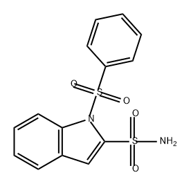 1-(苯磺酰基)-1H-吲哚-2-磺酰胺 结构式
