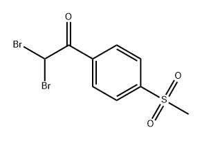 2,2-二溴-4-(甲砜基)苯乙酮 结构式