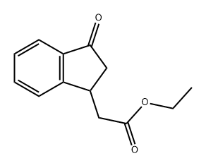 1H-Indene-1-acetic acid, 2,3-dihydro-3-oxo-, ethyl ester 结构式