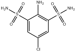 2-氨基-5-氯苯-1,3-二磺酰胺 结构式