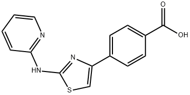 Benzoic acid, 4-[2-(2-pyridinylamino)-4-thiazolyl]- 结构式