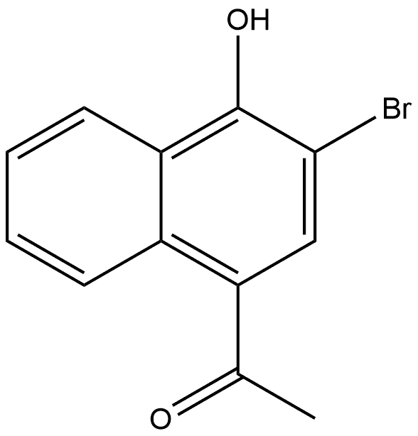 1-(3-溴-4-羟基萘-1-基)乙酮 结构式