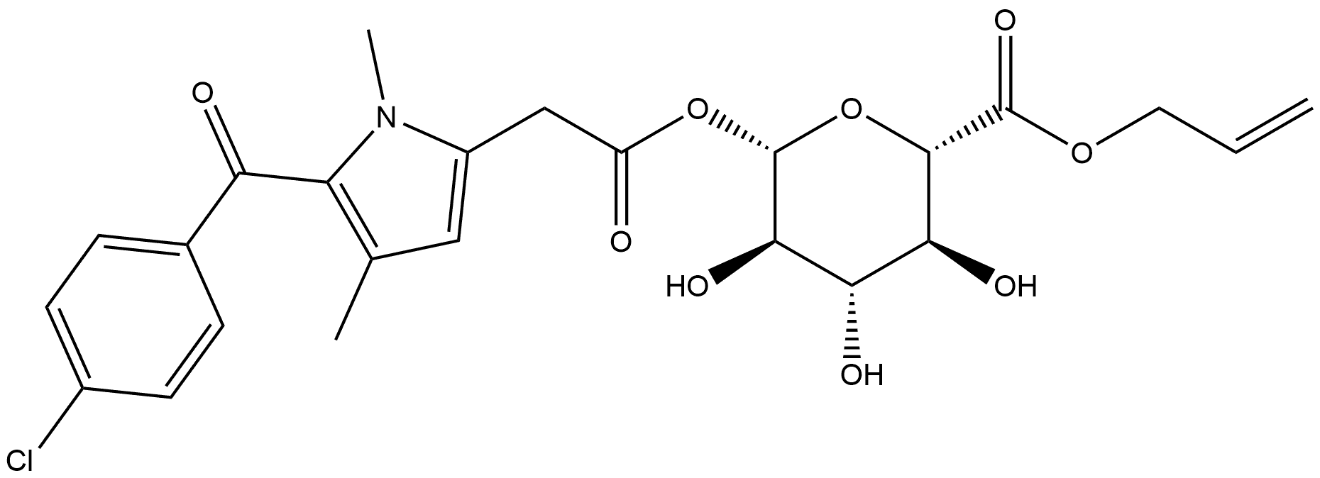 Zomepirac Acyl-O-β-D-glucuronide 2-Propenyl Ester 结构式