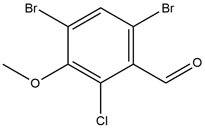 4,6-Dibromo-2-chloro-3-methoxybenzaldehyde 结构式