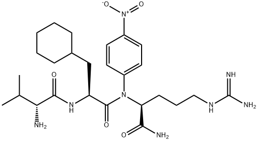 D-VALVY-3-CYCLOHEXYL-L-ALANYL-N-(4-NITROPHENYL)-L-ARGININAMIDE) 结构式