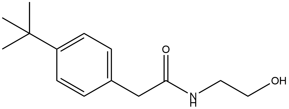 4-(1,1-Dimethylethyl)-N-(2-hydroxyethyl)benzeneacetamide 结构式