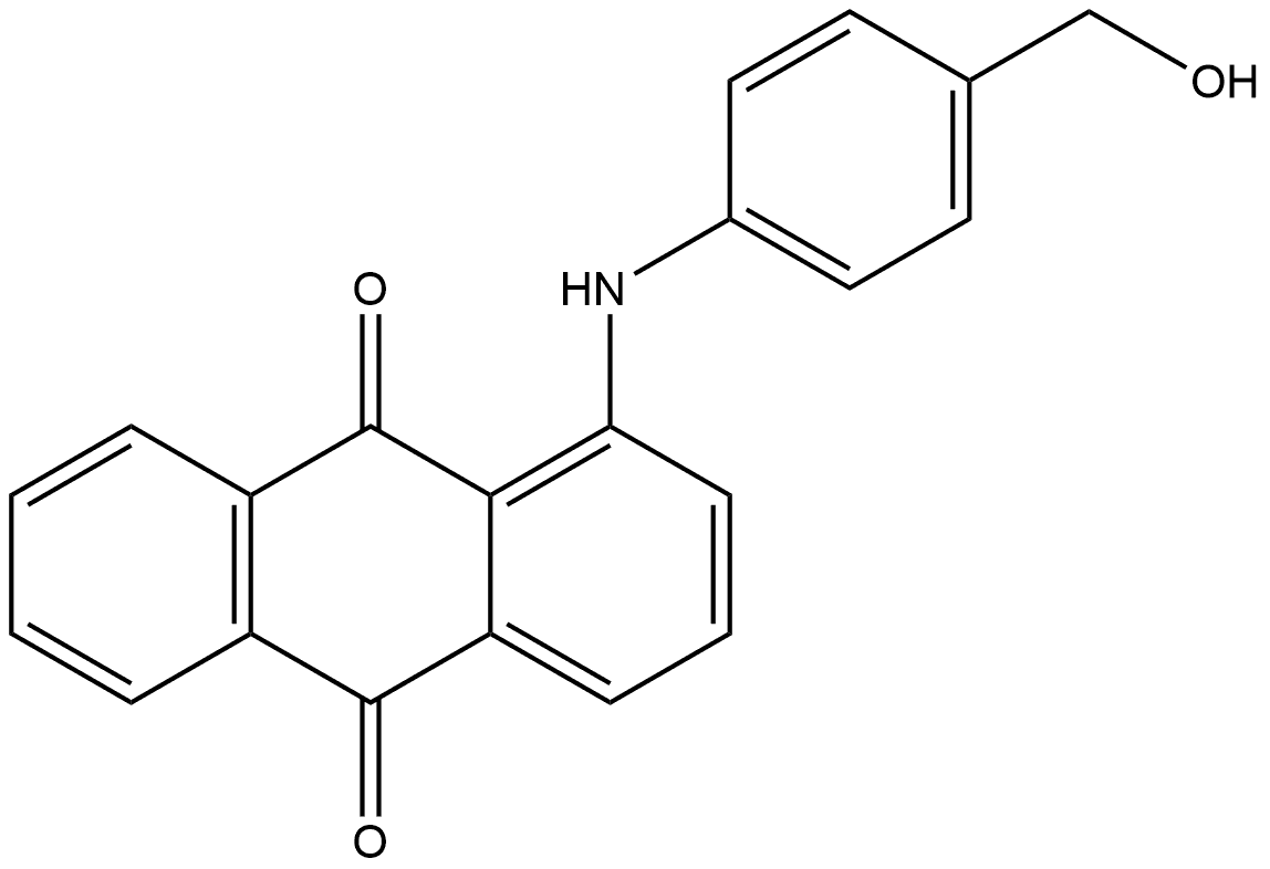 1(4(HYDROXYMETHYL)ANILINO)ANTHRACENE-9,10-DIONE 结构式