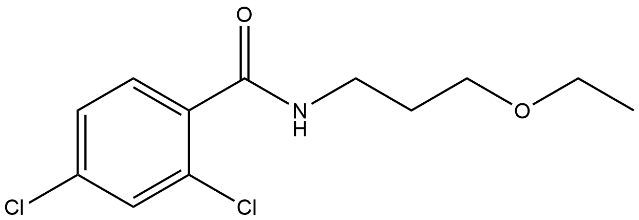 2,4-Dichloro-N-(3-ethoxypropyl)benzamide 结构式