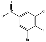 1-溴-3-氯-2-碘-5-硝基苯 结构式