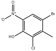 4-溴-2-氯-3-甲基-6-硝基苯酚 结构式