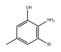 2-氨基-3-溴-5-甲基苯酚 结构式