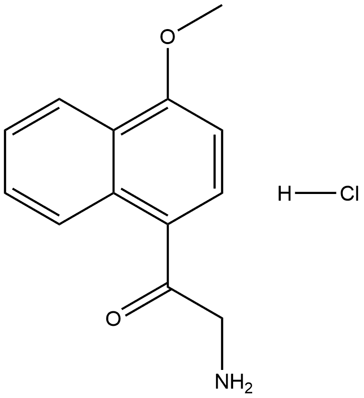 2-氨基-1-(4-甲氧基萘-1-基)乙酮盐酸盐 结构式